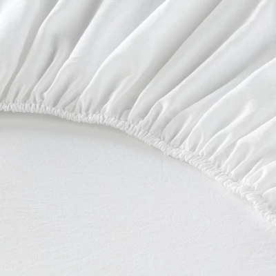 King Garment Washed Microfiber Solid Sheet Set White - Room Essentials™ 5 King Garment Washed Microfiber Solid Sheet Set White - Room Essentials™ - Image 3