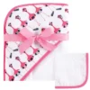 Hudson Baby Infant Girls Cotton Hooded Towel And Washcloth 2pc Set, Fancy Flamingo -Baxton Studio Store GUEST 82dd3005 764e 4f74 bd71 7591bbcd63a0