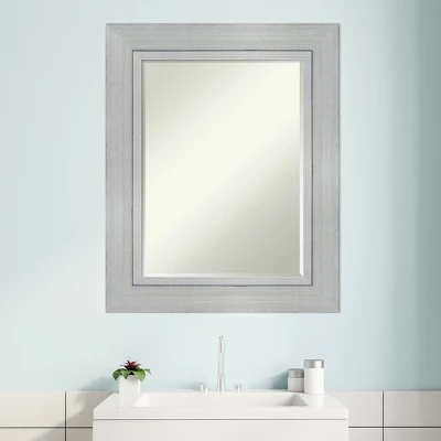 Amanti Art Romano Silver Petite Bevel Wood Bathroom Wall Mirror 31.25 X 25.25 In. 7 Amanti Art Romano Silver Petite Bevel Wood Bathroom Wall Mirror 31.25 X 25.25 In. - Image 5