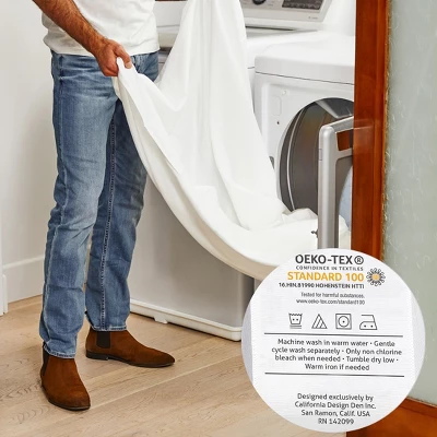 Cooling Percale Sheets - GOTS Certified 100% Organic Cotton Sheets Set With Deep Pockets By California Design Den 5 Cooling Percale Sheets - GOTS Certified 100% Organic Cotton Sheets Set With Deep Pockets By California Design Den - Image 3