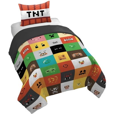 Saturday Park Minecraft Iconic 100% Organic Cotton Duvet Cover & Sham Set 8 Saturday Park Minecraft Iconic 100% Organic Cotton Duvet Cover & Sham Set - Image 6