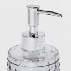 Hobnail Glass With Plastic Pump Soap/Lotion Dispenser Gray Tint - Threshold™ -Baxton Studio Store GUEST 8674220e b804 4e8f a76c 3cf63dc82653