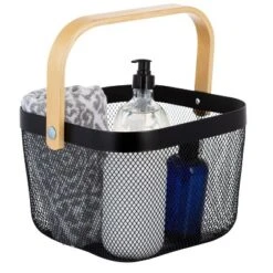 Simplify Mesh Tote With Bamboo Handle Black -Baxton Studio Store GUEST 86e47962 f635 4073 a5a3 47be0b5e1f18