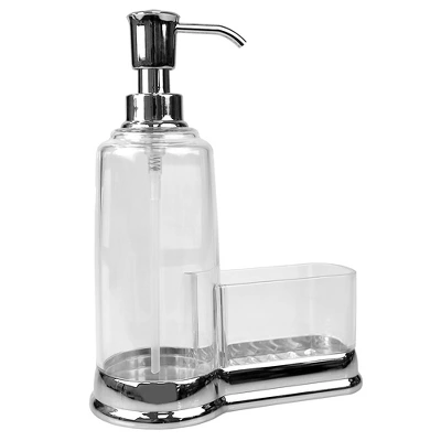 Home Basics Plastic Soap Dispenser With Sponge Compartment 4 Home Basics Plastic Soap Dispenser With Sponge Compartment - Image 2