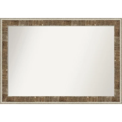 Farmhouse Brown Narrow Non-Beveled Wood Bathroom Wall Mirror 16 Farmhouse Brown Narrow Non-Beveled Wood Bathroom Wall Mirror - Image 14