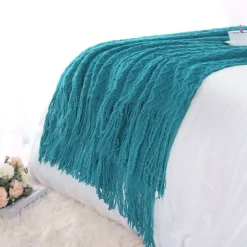 PiccoCasa 100% Acrylic Knit Wave Pattern Soft Tassels Fringe Lightweight Blanket 13 PiccoCasa 100% Acrylic Knit Wave Pattern Soft Tassels Fringe Lightweight Blanket -Baxton Studio Store GUEST 87a7d0d0 ba16 4c44 91a0 5405f5bbda38