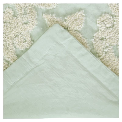 Set Of 2 Twin Florence Collection 100% Cotton Tufted Unique Luxurious Medallion Design Bedspread Sage - Better Trends 5 Set Of 2 Twin Florence Collection 100% Cotton Tufted Unique Luxurious Medallion Design Bedspread Sage - Better Trends - Image 3