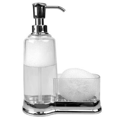 Home Basics Plastic Soap Dispenser With Sponge Compartment 7 Home Basics Plastic Soap Dispenser With Sponge Compartment - Image 5