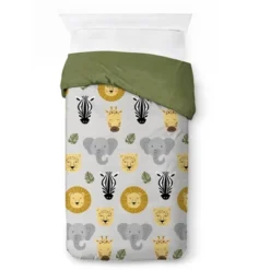Saturday Park Safari Friends 100% Organic Cotton Duvet Cover & Sham Set -Baxton Studio Store GUEST 891b3887 d58f 46b2 9ade f1a753fb638e