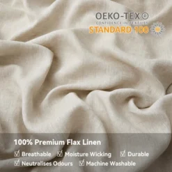 Peace Nest Luxurious 100% Premium Flax Linen Duvet Cover And Pillow Sham Set Moisture-Wicking And Breathable 10 Peace Nest Luxurious 100% Premium Flax Linen Duvet Cover And Pillow Sham Set Moisture-Wicking And Breathable -Baxton Studio Store GUEST 894145f6 fa0e 4bcc b412 a2eb7566bdee