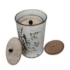 Set Of 3 Cream And Gray Floral Metal Decorative Storage Canisters - Foreside Home & Garden -Baxton Studio Store GUEST 89f3c44e ec45 4f76 9b9a 756a7000a2ae