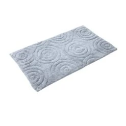 Knightsbridge Beautiful Circle Design Premium Quality Year Round Cotton With Non-Skid Back Bath Rug Silver -Baxton Studio Store GUEST 8aa88a36 cd36 4af8 ba80 299661be4b16