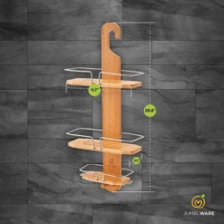 JumblWare Bamboo Shower Caddy, Hanging 3-Tier Shower Organizer 9 JumblWare Bamboo Shower Caddy, Hanging 3-Tier Shower Organizer -Baxton Studio Store GUEST 8b442583 5d17 4a02 9dd4 321437b4d84c