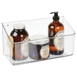 MDesign Wall Mount Plastic Home Storage Organizer Tray Basket Bin -Baxton Studio Store GUEST 8b6dcd54 93a3 446e 8262 826e4d46f85d