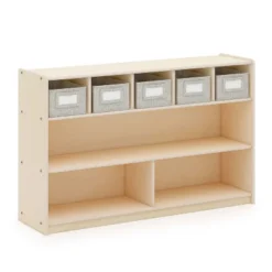 Guidecraft EdQ Shelves And 5 Bin Storage Unit - 30" -Baxton Studio Store GUEST 8b8ae97a 9419 4169 bf77 2913bd313991