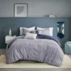 Bryce Full/Queen 5pc Cotton Rich Chambray Duvet Cover Set Indigo 2 Bryce Full/Queen 5pc Cotton Rich Chambray Duvet Cover Set Indigo -Baxton Studio Store GUEST 8c0997ec a30f 46f5 b6c3 fd703b520603