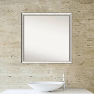 29" X 29" Non-Beveled Salon Silver Narrow Bathroom Wall Mirror - Amanti Art 7 29" X 29" Non-Beveled Salon Silver Narrow Bathroom Wall Mirror - Amanti Art - Image 5