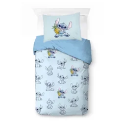 Saturday Park Disney Lilo & Stitch Watercolor Vibes 100% Organic Cotton Duvet Cover & Sham Set
