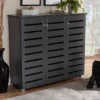 3 Door Adalwin Wooden Entryway Shoe Storage Cabinet Gray - Baxton Studio -Baxton Studio Store GUEST 8d0666aa eb5a 4260 9ef8 b0e554a88838