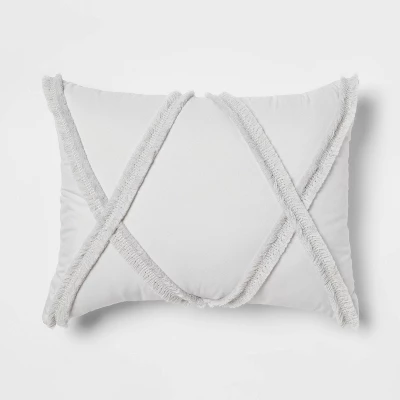 4pc Clipped Stripe Poms Comforter Bedding Set - Threshold™ 7 4pc Clipped Stripe Poms Comforter Bedding Set - Threshold™ - Image 5