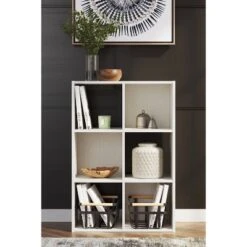 35.43" Aprilyn Six Cube Organizer White - Signature Design By Ashley