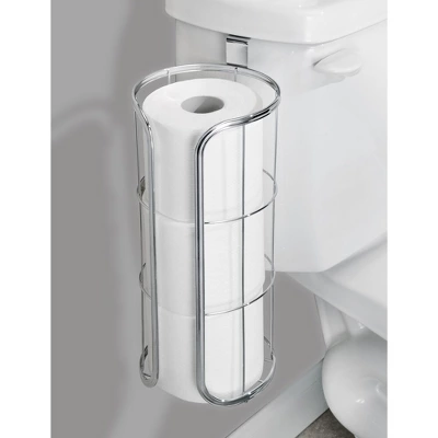 MDesign Metal Over The Tank Toilet Tissue Paper Roll Holder 3 MDesign Metal Over The Tank Toilet Tissue Paper Roll Holder