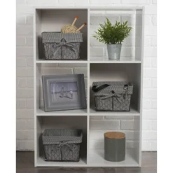 Design Imports Set Of 3 S Rustic Bronze Chicken Wire Ticking Stripe Liner Baskets Black/White -Baxton Studio Store GUEST 8da27fe4 b243 4406 96e4 16b92b693383