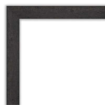 24" X 30" Non-Beveled Rustic Plank Espresso Bathroom Wall Mirror - Amanti Art 4 24" X 30" Non-Beveled Rustic Plank Espresso Bathroom Wall Mirror - Amanti Art - Image 2