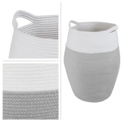 Home-Complete Cotton Rope Laundry Basket -Baxton Studio Store GUEST 8fa0e05b 9959 4ab1 9303 c4d17dbcd824