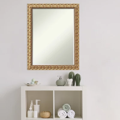 Amanti Art Florentine Gold Petite Bevel Wood Bathroom Wall Mirror 27.5 X 21.5 In. 9 Amanti Art Florentine Gold Petite Bevel Wood Bathroom Wall Mirror 27.5 X 21.5 In. - Image 7
