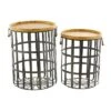 Set Of 2 Metal Storage Baskets Black - Olivia & May 1 Set Of 2 Metal Storage Baskets Black - Olivia & May -Baxton Studio Store GUEST 9103e064 ac90 49ee b9d5 dc13cd409b39