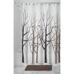 Forest Shower Curtains White/Brown - IDESIGN