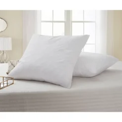 Feather Filled Euro Square Pillow White 2pk - Blue Ridge Home Fashions