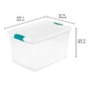 Sterilite 64 Quart Clear Plastic Stackable Storage Container Bin Box Tote With White Latching Lid Organizing Solution For Home & Classroom -Baxton Studio Store GUEST 93d1ba56 98c6 4125 a9fb a56f03ccf291