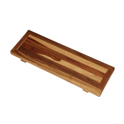 29"x2" Eleganto Teak Wood Bathtub Storage Caddy Natural - EcoDecors 9 29"x2" Eleganto Teak Wood Bathtub Storage Caddy Natural - EcoDecors - Image 7