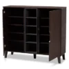 2 Door Idina Mid-Century Wood Shoe Cabinet - Baxton Studio -Baxton Studio Store GUEST 94a53358 7c3b 46fa a3e1 2c615627f753