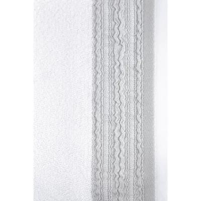 6pc Luxury Fancy Towel Bundle Set White/Stone - Royal Turkish Towels 4 6pc Luxury Fancy Towel Bundle Set White/Stone - Royal Turkish Towels - Image 2