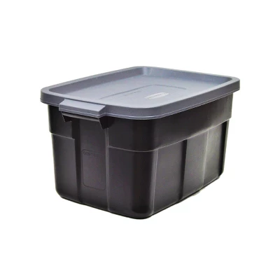 Rubbermaid Roughneck Tote 31 Gallon Stackable Storage Container W/ Stay Tight Lid & Easy Carry Handles, 3 Pack 8 Rubbermaid Roughneck Tote 31 Gallon Stackable Storage Container W/ Stay Tight Lid & Easy Carry Handles, 3 Pack - Image 6