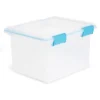 Sterilite 32 Quart Stackable Clear Plastic Storage Tote Container With Blue Gasket Latching Lid For Home And Office Organization, Clear -Baxton Studio Store GUEST 961a47fe 35e8 46b3 adf5 1009ac9db28a