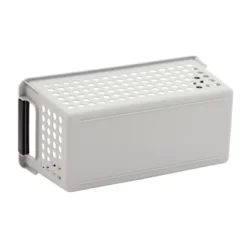 Farmlyn Creek 4 Pack Gray Plastic Storage Baskets Bins With Handles For Shelves, Closet Organizer -Baxton Studio Store GUEST 9665d910 f78b 41a8 8cba 5068e40a2dd1