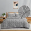 Peace Nest 3 Piece Pintuck Pinch Pleat And Geometric Clipped Comforter Set -Baxton Studio Store GUEST 96a0b09b e4e1 43d9 8900 efab62a9ef42