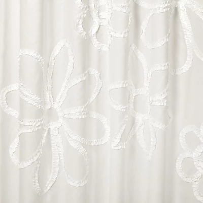 Single Ruffle Flower Shower Curtain - Lush Décor 4 Single Ruffle Flower Shower Curtain - Lush Décor - Image 2