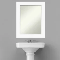Amanti Art Cabinet White Petite Bevel Bathroom Wall Mirror 29.5 X 23.5 In. 12 Amanti Art Cabinet White Petite Bevel Bathroom Wall Mirror 29.5 X 23.5 In. -Baxton Studio Store GUEST 9781f014 232c 4fc7 a36a cbb46ff56ce6