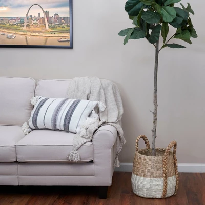 Household Essentials Terra Basket With Handles Cream 4 Household Essentials Terra Basket With Handles Cream - Image 2