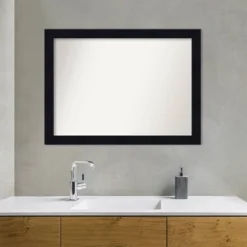 42" X 31" Non-Beveled Shiplap Navy Wood Bathroom Wall Mirror - Amanti Art 17 42" X 31" Non-Beveled Shiplap Navy Wood Bathroom Wall Mirror - Amanti Art -Baxton Studio Store GUEST 984f6135 e2ec 441f 9398 f65bd4b671ff