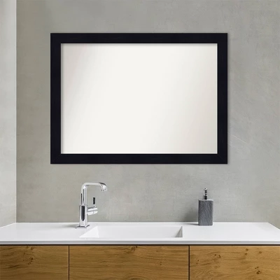 42" X 31" Non-Beveled Shiplap Navy Wood Bathroom Wall Mirror - Amanti Art 10 42" X 31" Non-Beveled Shiplap Navy Wood Bathroom Wall Mirror - Amanti Art - Image 8