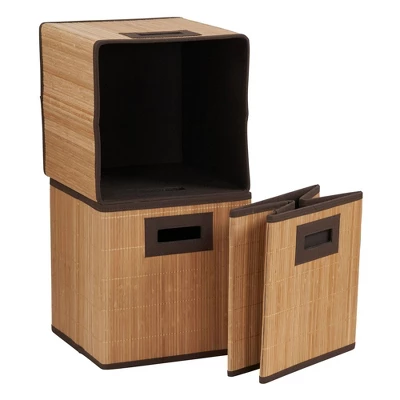 Household Essentials Set Of 3 Bamboo Bins 6 Household Essentials Set Of 3 Bamboo Bins - Image 4