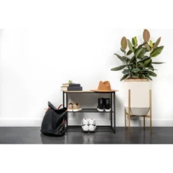 3 Tier Shoe Rack Black Metal With Natural Wood - Brightroom™ 17 3 Tier Shoe Rack Black Metal With Natural Wood - Brightroom™ -Baxton Studio Store GUEST 98afcc63 2d71 499c 8617 9ae2ecd81e5d