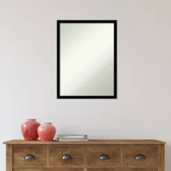 20" X 26" Non-Beveled Bathroom Wall Mirror Jet Black - Amanti Art 17 20" X 26" Non-Beveled Bathroom Wall Mirror Jet Black - Amanti Art -Baxton Studio Store GUEST 990449b6 68d5 478c bb35 f83a9da9ddf5
