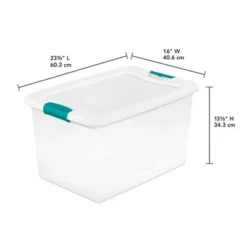 Sterilite 64 Quart Latching Clear Plastic Storage Organizer Tote Container Bin Box, 6 Pack & Medium Clip Boxes For Organization And Storage, 4 Pack -Baxton Studio Store GUEST 99320398 8f2c 4aa5 9b06 209a251343dd